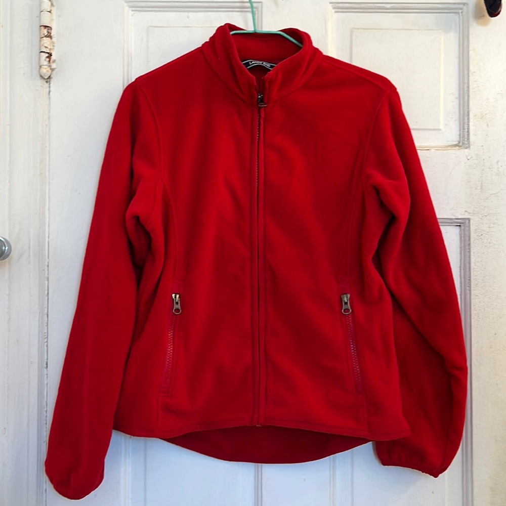 Land’s End kids red fleece jacket in size medium 10-12